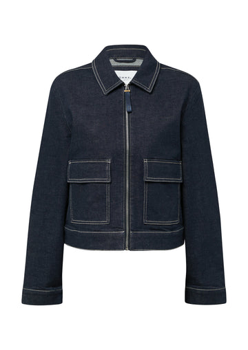 Verkürzte Denim-Jacke