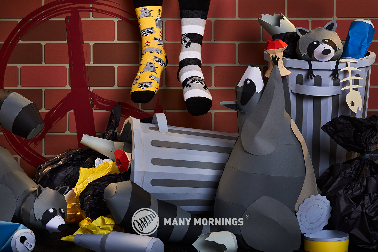 many mornings Socken  gelb