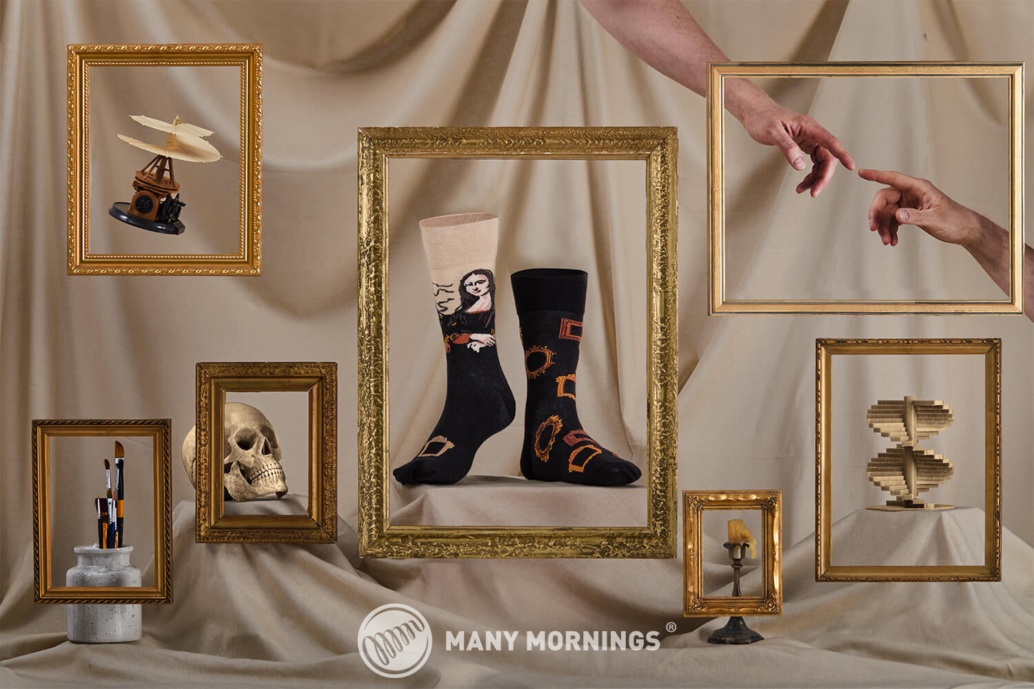 many mornings Socken  braun