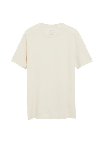 Baumwoll-T-Shirt mit Waffelstruktur