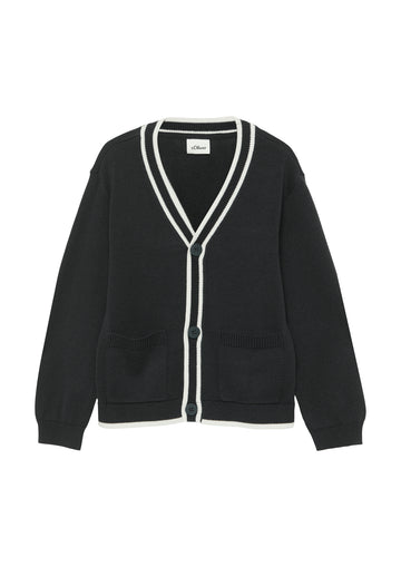 Cardigan mit Kontraststreifen