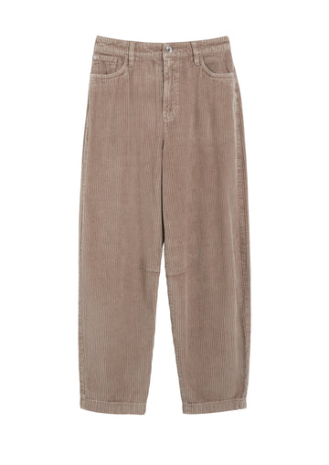 Cordhose mit Barrel Leg