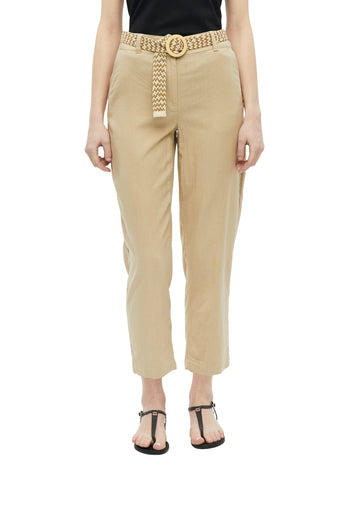 Cropped Chino mit Gürtel