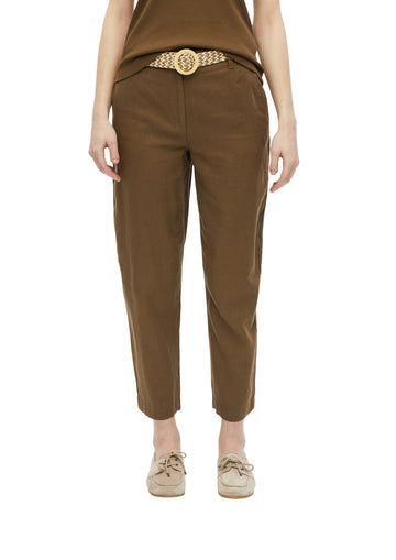 Cropped Chino mit Gürtel