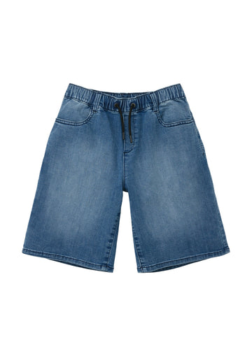 Denim-Bermuda mit Tunnelzug