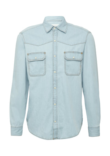 Denim-Hemd im Western-Stil
