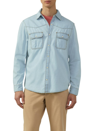 Denim-Hemd im Western-Stil