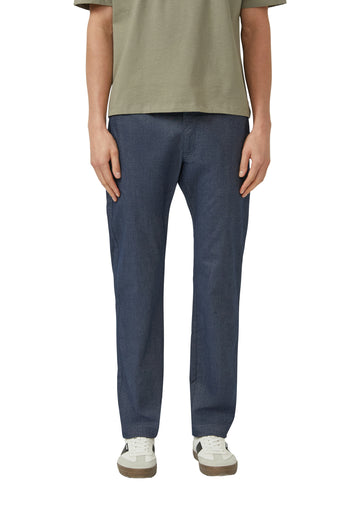 Fein gemusterte Chino mit Elastikbund