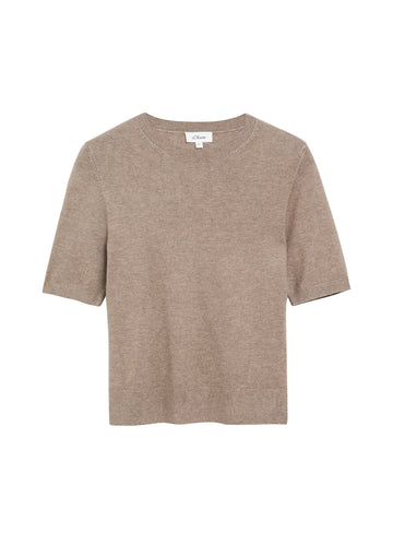 Feinstrickpullover mit Kurzarm im Slim Fit
