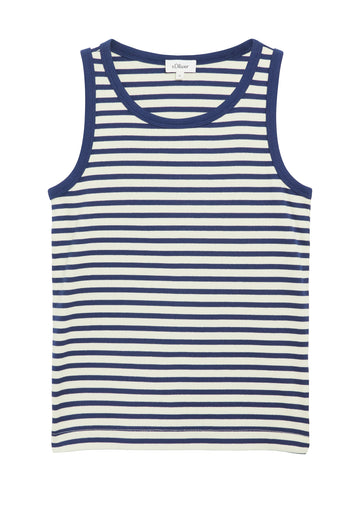 Geripptes Tanktop im Slim Fit
