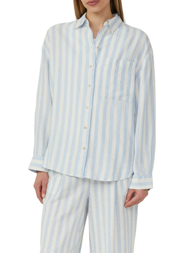 Hemdbluse aus Leinenmix