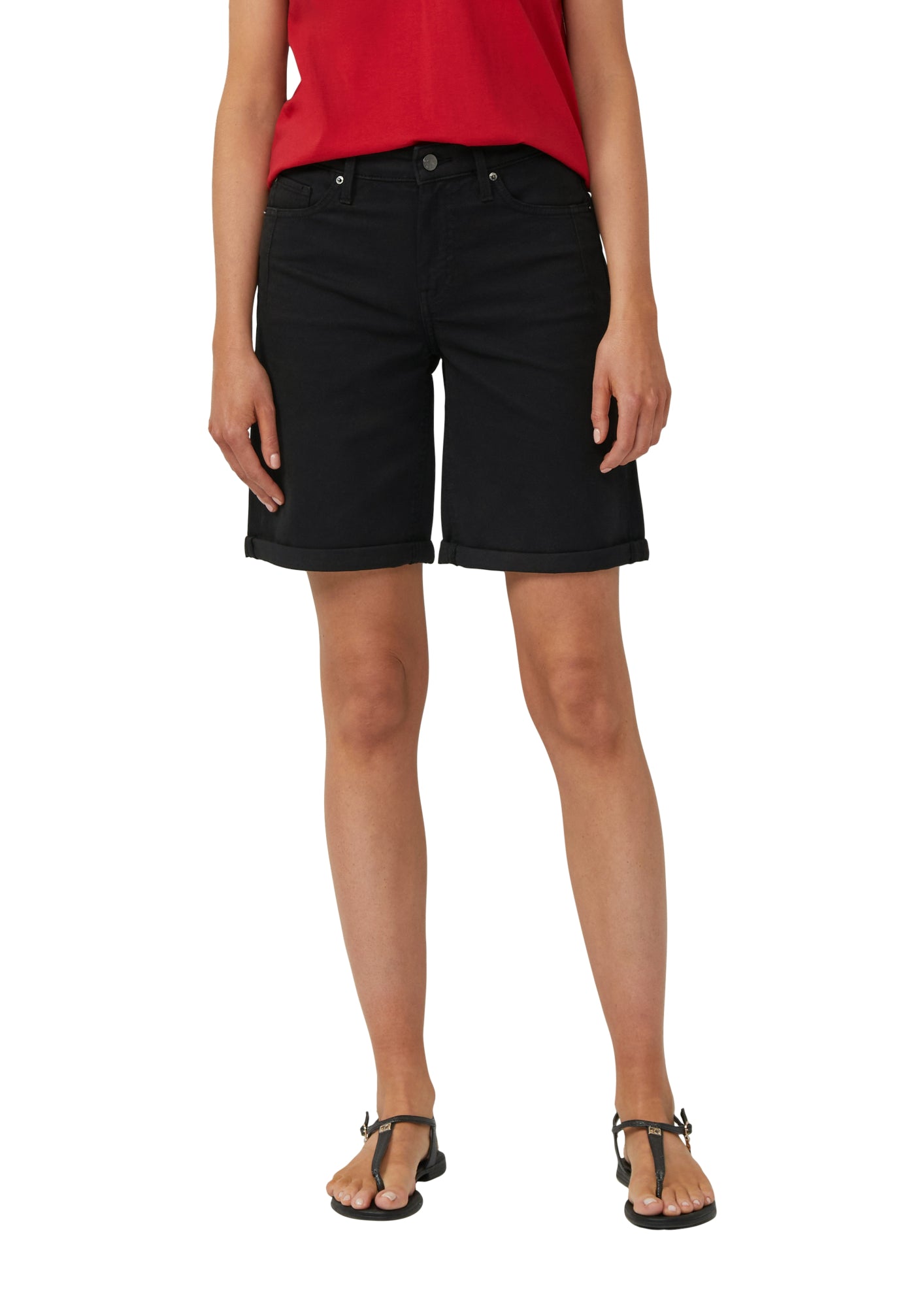 s.Oliver Jeansshorts  schwarz