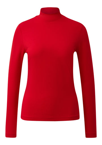 Jerseyshirt mit Stehkragen