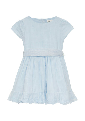 Kleid mit Tüll-Gürtel