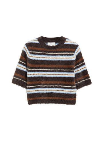 Kurzarm-Strickpullover