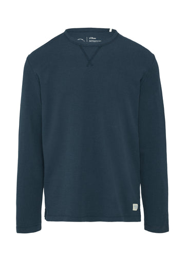 Langarmshirt mit Waffelstruktur