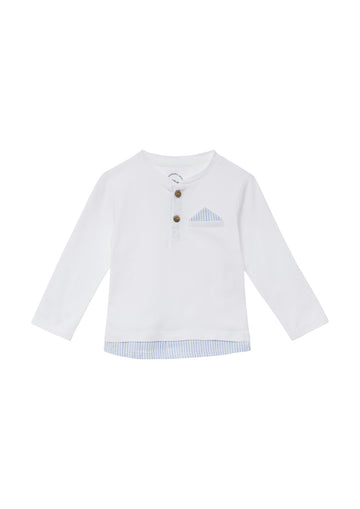 Longsleeve mit Knopfleiste