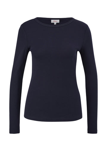 Longsleeve mit Rippstruktur