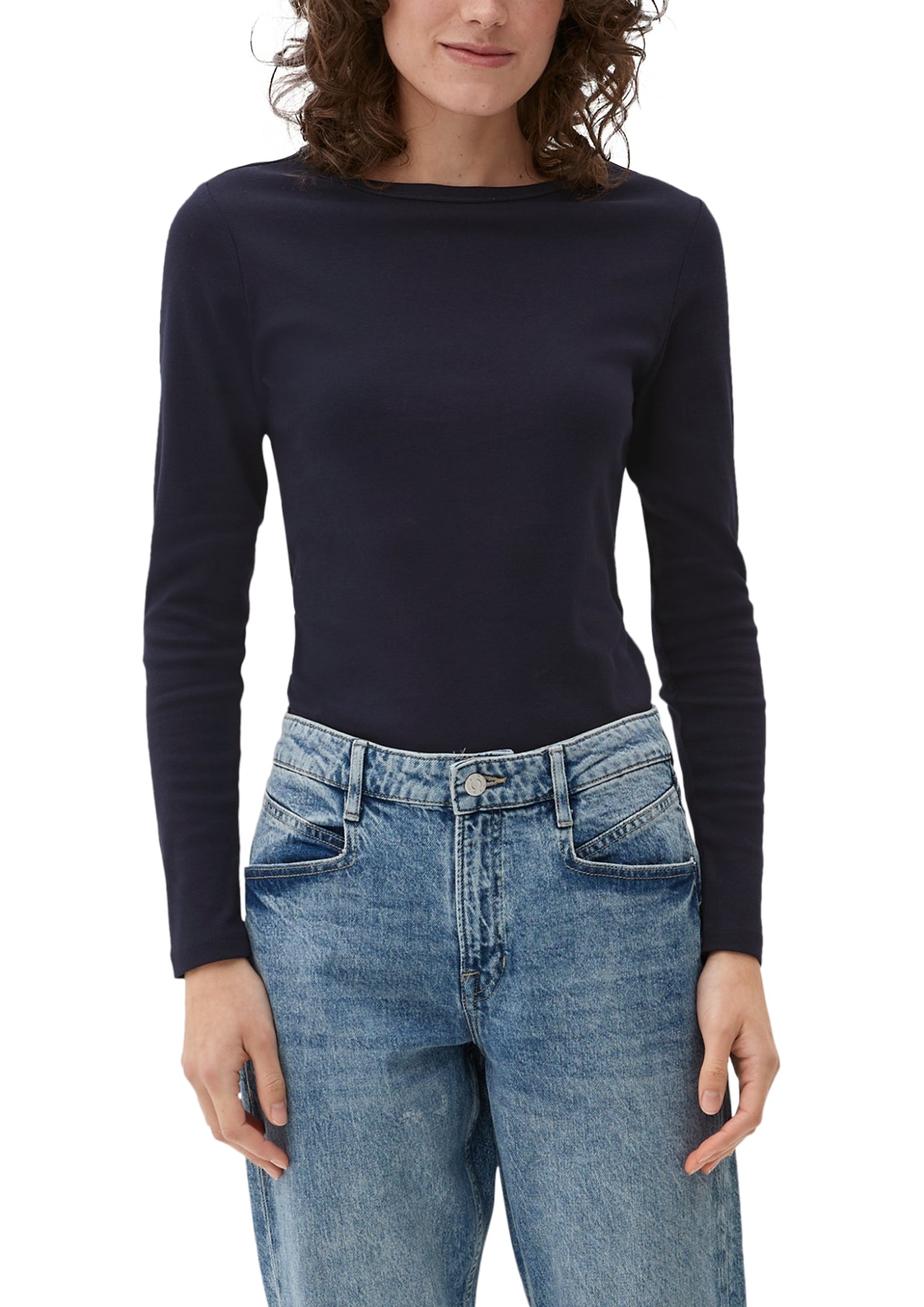 s.Oliver Langarmshirts  dunkelblau