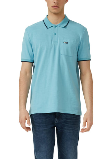 Poloshirt aus Flammgarn-Piqué