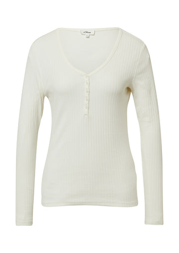 Ripp-Langarmshirt