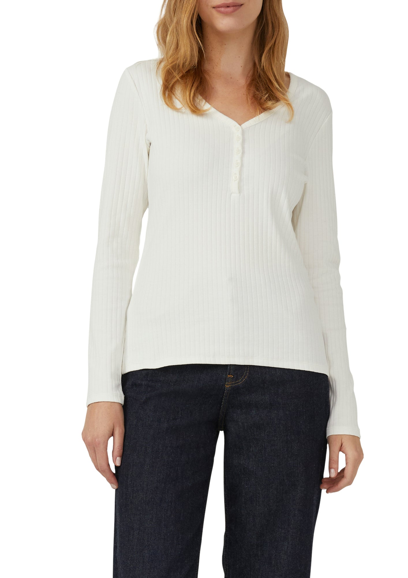 s.Oliver Langarmshirts  creme