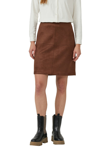 Rock in Veloursleder-Optik