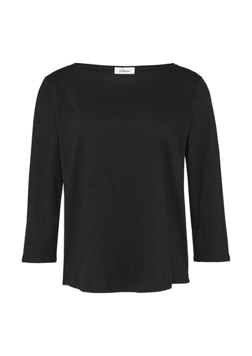 Shirt mit Flammgarnstruktur