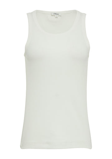 Slim-Fit-Top mit Rippstruktur
