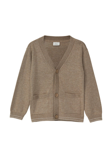 Strickjacke mit Kontraststreifen