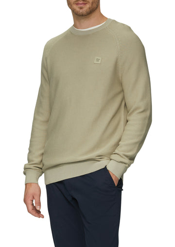 Strickpullover mit Label-Patch