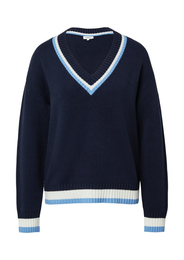Strickpullover mit V-Ausschnitt
