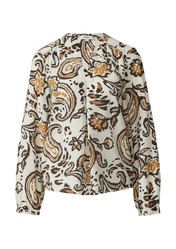 Strukturierte Viskosemix-Bluse