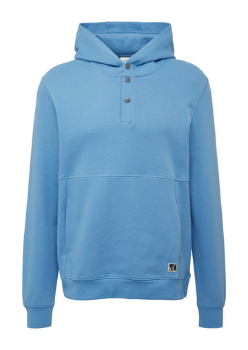 Strukturierter Hoodie mit Druckknöpfen