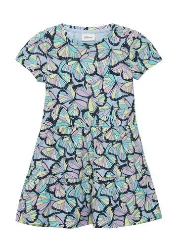 Stufenkleid mit Puffärmeln