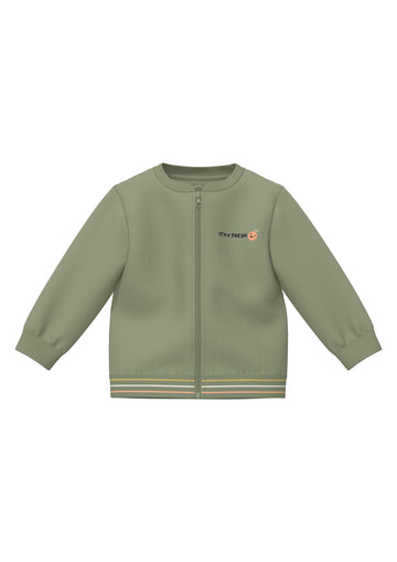 Sweatjacke mit kleiner Stickerei