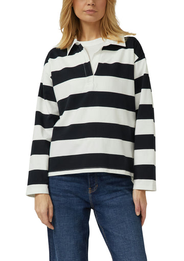 Sweatshirt mit Hemdkragen