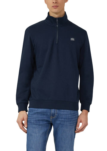 Sweatshirt mit Troyer-Kragen