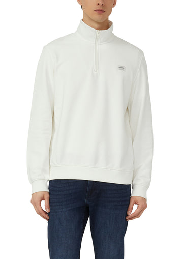 Sweatshirt mit Troyer-Kragen