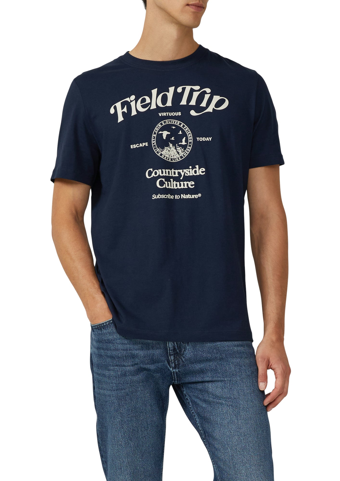 s.Oliver T-Shirts  blau