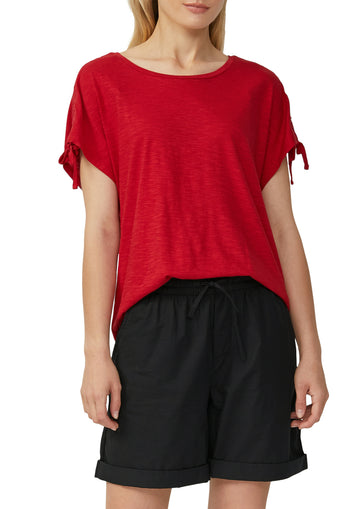 T-Shirt mit Flammgarnstruktur