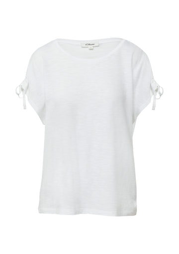 T-Shirt mit Flammgarnstruktur