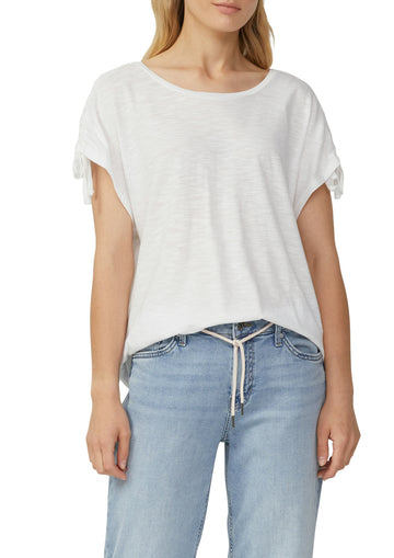 T-Shirt mit Flammgarnstruktur