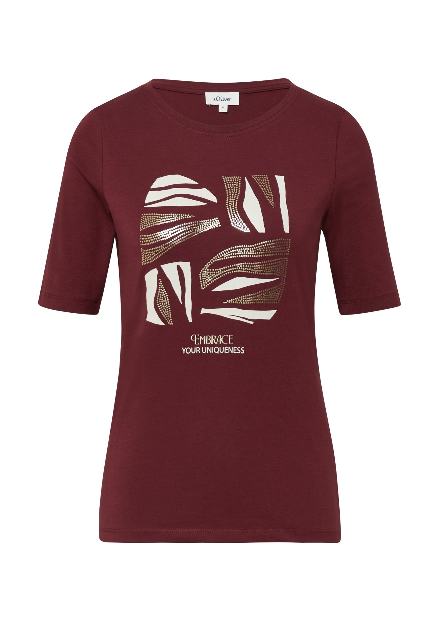 s.Oliver T-Shirts  dunkelrot