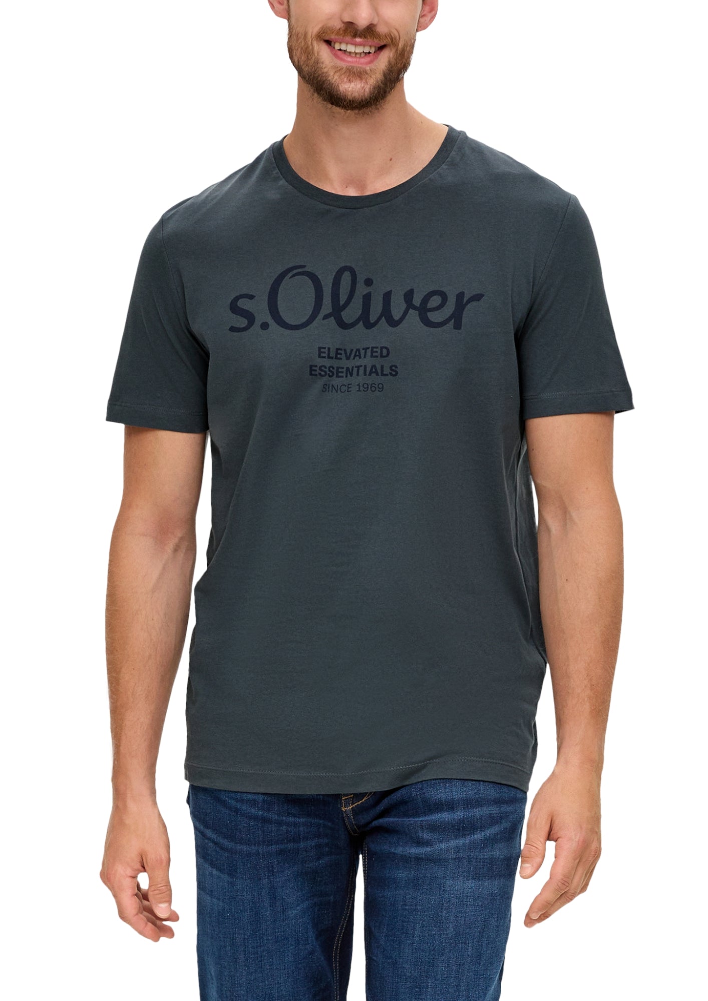 s.Oliver T-Shirts  dunkelgrau