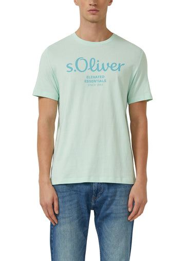 T-Shirt mit Label-Print