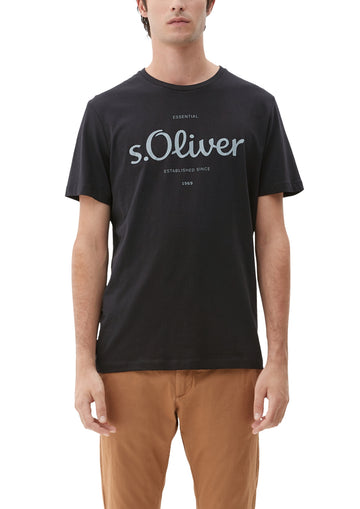 T-Shirt mit Label-Print