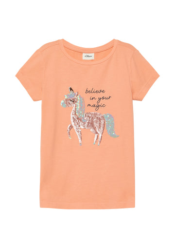 T-Shirt mit Pailletten-Artwork