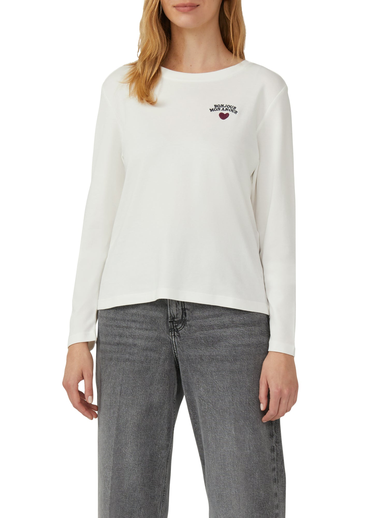 s.Oliver Langarmshirts  creme