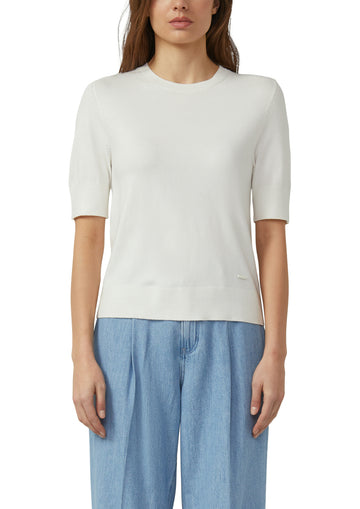 Weicher Kurzarm-Strickpullover